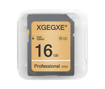 XGEGXE SD Card 32GB Class 10 High Speed 633x Video Card 4GB 8GB 16GB UHS-1 Professinonal Flash Memory Card for Camera Laptop