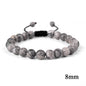 6mm 8mm 10mm Natural Stone Bracelet, Tiger Eye Agate Lava Bead Unisex Adjustable Handwoven Boho Jewelry Gift for Men Women