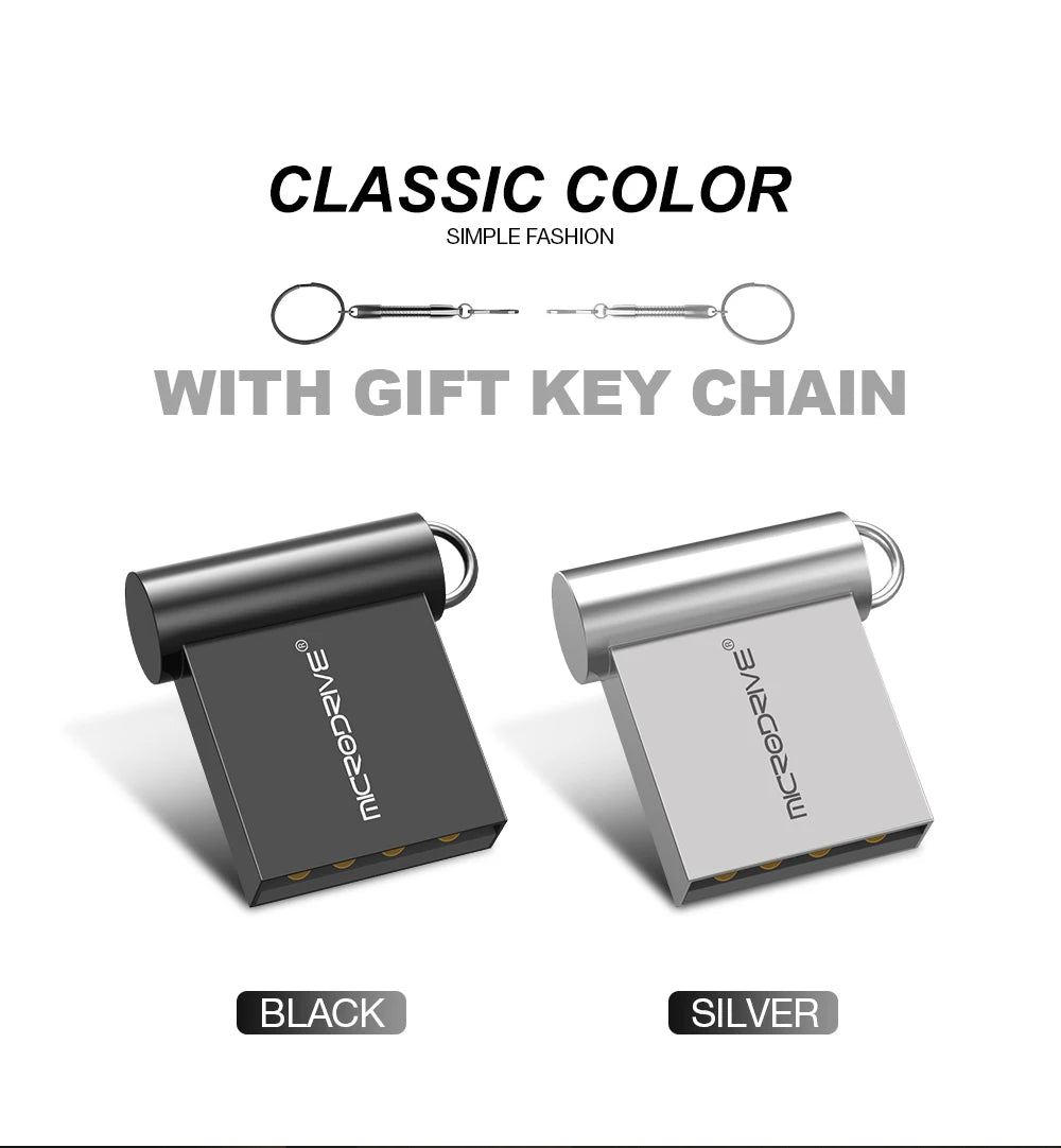 High Speed USB flash drive 4GB 8GB 32GB 64GB 128GB Pendrive Metal Pen key chain memory Sticks Mini USB Flash Drive Waterproof