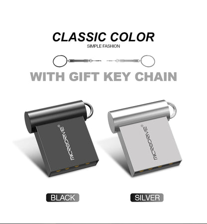 High Speed USB flash drive 4GB 8GB 32GB 64GB 128GB Pendrive Metal Pen key chain memory Sticks Mini USB Flash Drive Waterproof