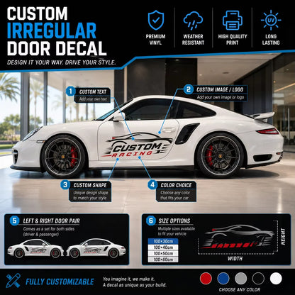Custom Car Decal Personalized Vinyl Sticker with Photo Logo Text for Car Truck SUV Door Window Decoration