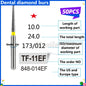 50Pcs Dental Dentist Diamond Burs Drill FG 1.6mm Bur for High Speed Handpiece FG Dental Bur Stomatology Dentistry Grinding Tools