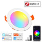 Tuya WiFi ZigBee LED Downlight 5W 7W 10W 15W RGB Smart Ceiling Lamp AC85-265V Dimmable APP Remote Control Smart Life For Bedroom