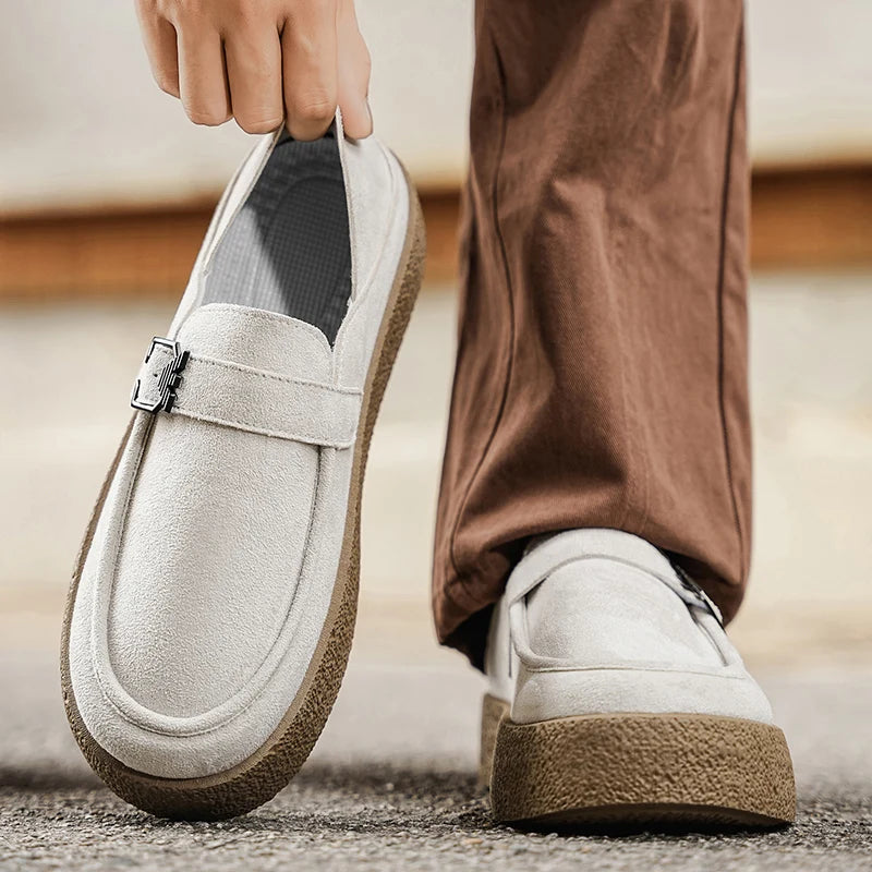 Men's 2026 Casual Loafer Half Slippers, Dual Use for Home & Outdoor, Slip-On Non-slip Wear-resistant Moccasin Shoes