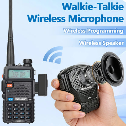 TIDRADIO Q2L Walkie Talkie Wireless Handheld Speaker Mic AI Noise Reduction Wireless Microphone Support Zello Odmastr Program