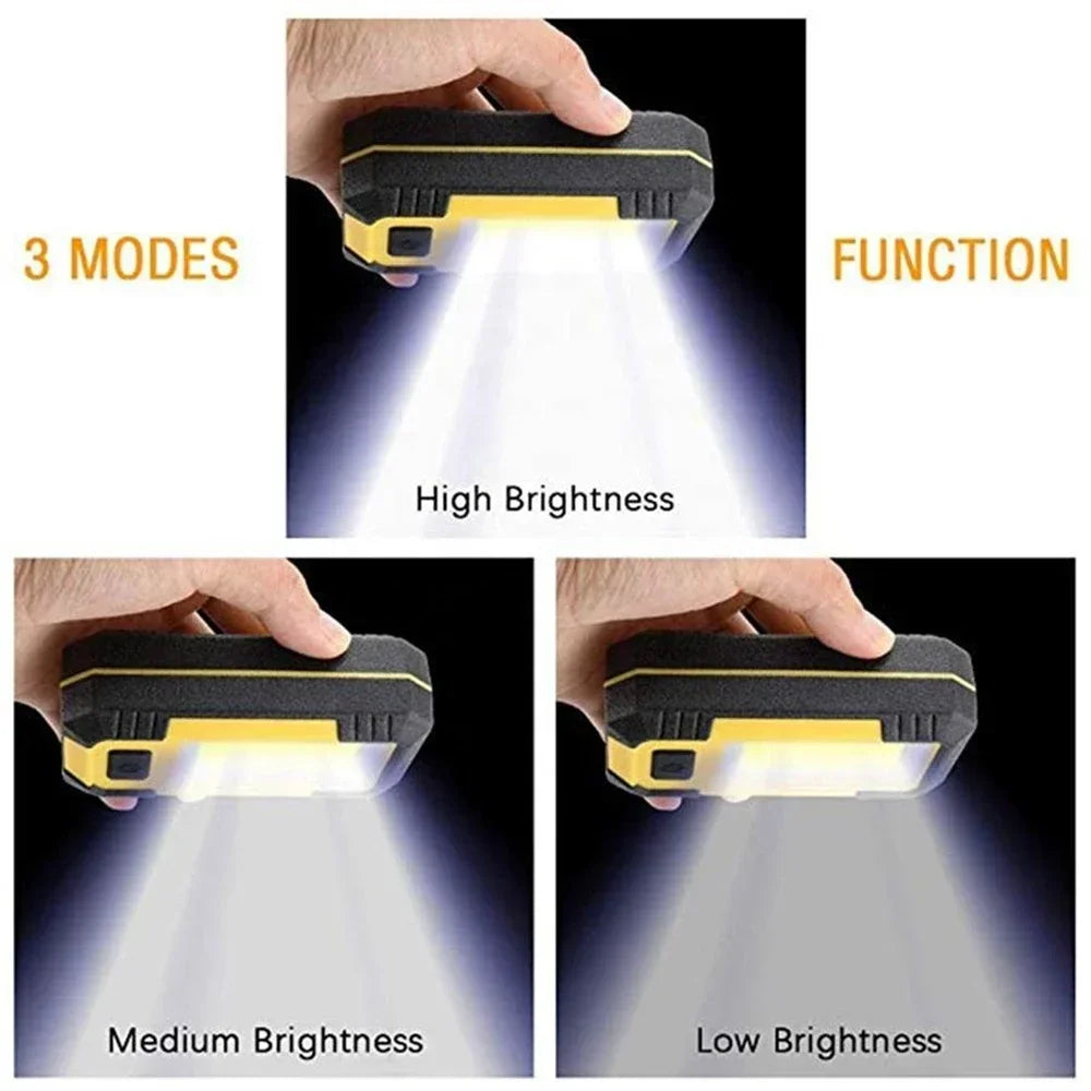 4000MaH Rechargeable Work Light 30W Super Bright COB Flashlight With Magnetic Portable Outdoor Power Bank Camping Emergency Lamp