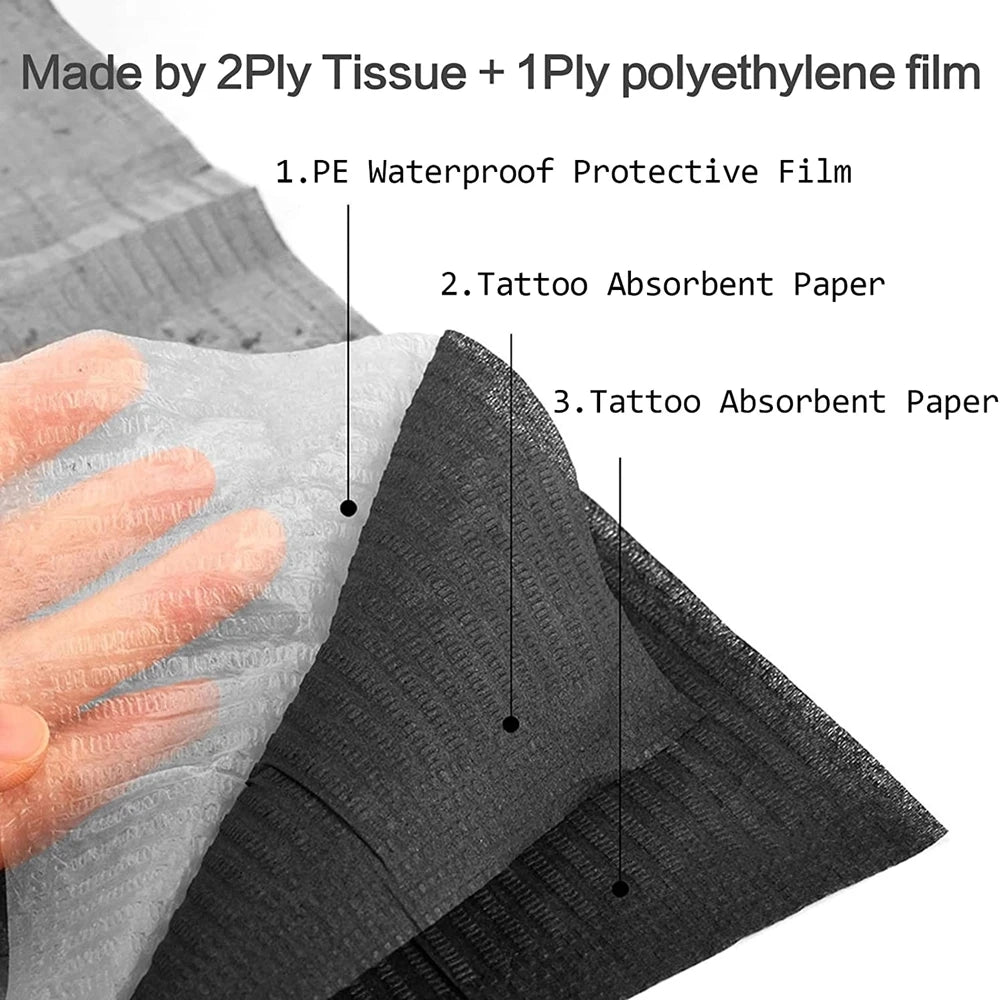 250/125/50/10pcs Disposable Tattoo Clean Pad Tattoo Bibs Table Covers Clean Pad Patient Dental Napkins Tattoo Accessories