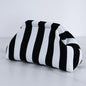 Women's Striped Beach Clutch Bag Versatile Small Woven Crochet Handbags Purses Knitting Dumpling Clutch Casual Bag