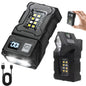 Portable LED Work Light Clip On Hat Light, Mini USB Rechargeable EDC Flashlight for Fishing Home Emergency Camping Headlamp
