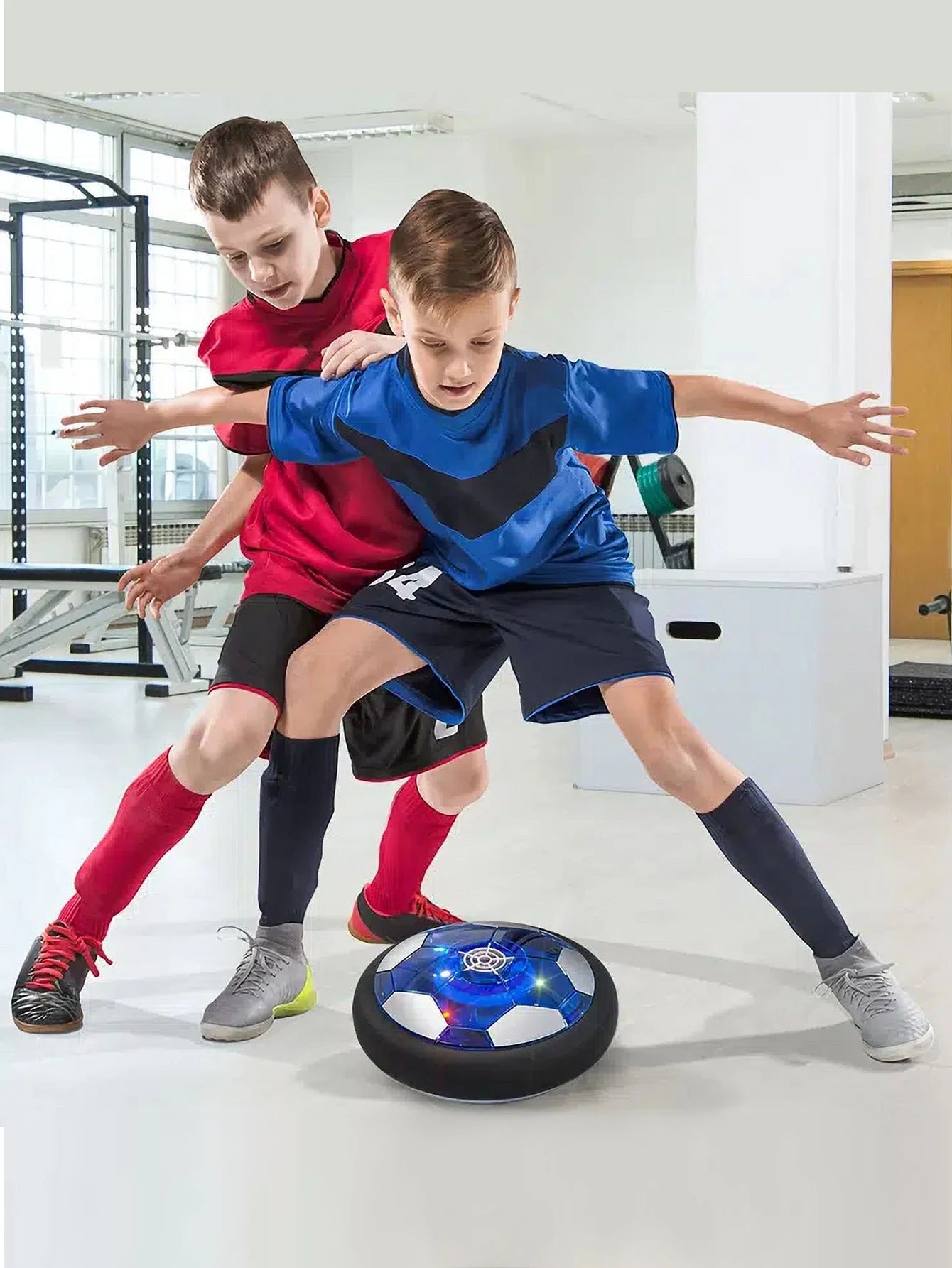 Hover Soccer Ball Kids Toy Indoor Floating Football with LED Light and Safe Bumper, Chritmas Gifts for Age 3+ Years Old Boys Gir