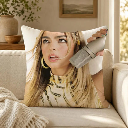 Person A-Addison R-Rae Funny Cushion Cover Soft Short Plush Decorative Pillow Cover for Sofa Bedroom Easy to Clean