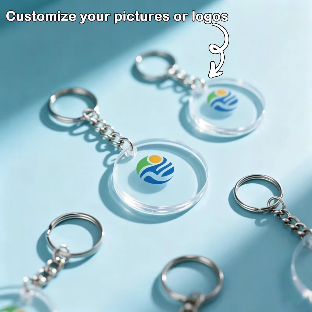 Wholesale Custom Logo Keychains – Bulk Acrylic Key Rings for Business, Events & Promotional Keyring Packs