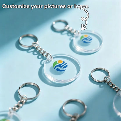 Wholesale Custom Logo Keychains – Bulk Acrylic Key Rings for Business, Events & Promotional Keyring Packs