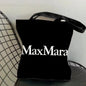 M-Max MaraS Brand Storage Bags Canvas Tote Bag Double-Sided Print Lightweight Shoulder Shopping Handbag for Daily Use