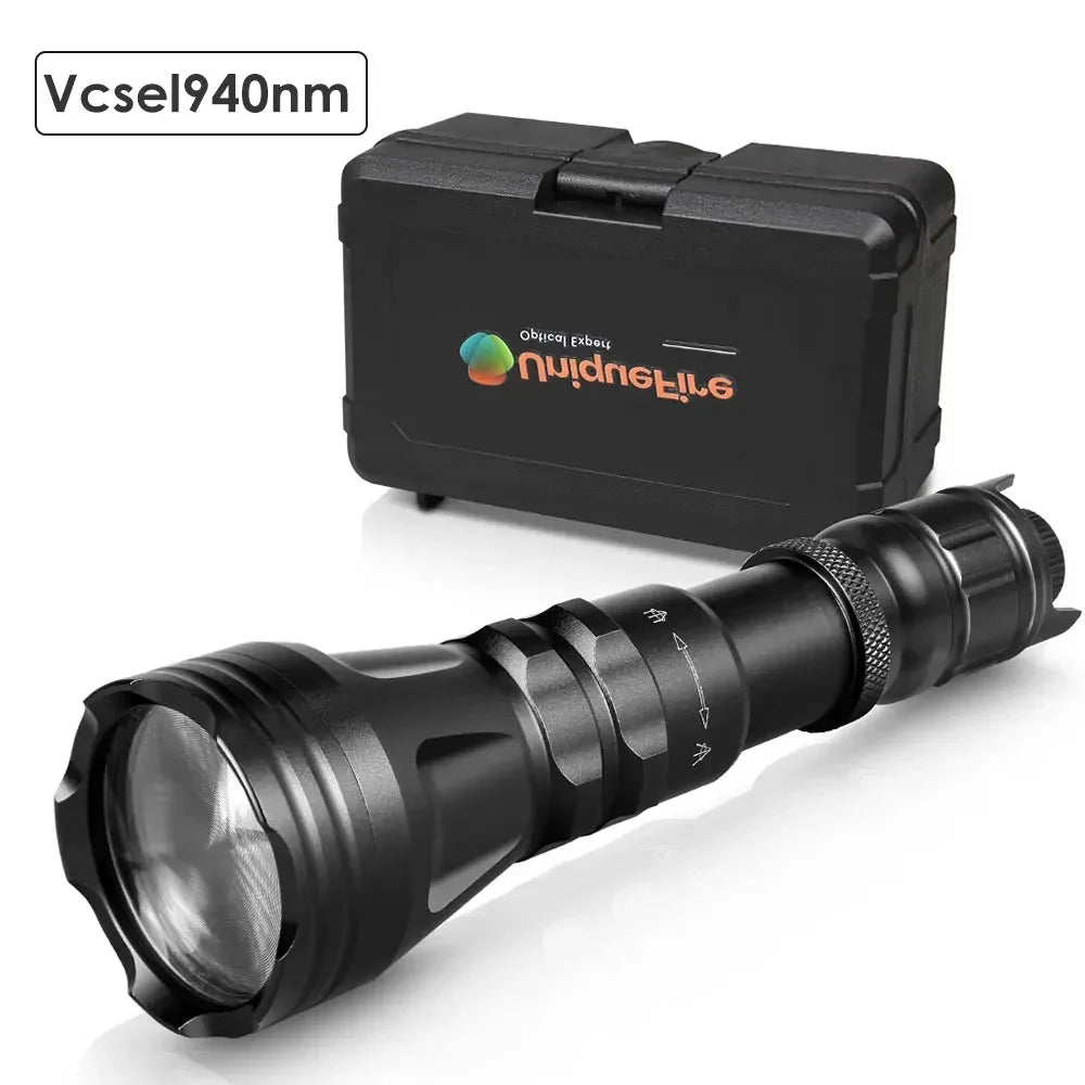 UniqueFire 2001D LED Vcsel IR 940nm 850nm Hunting Flashlight Fresnel Lens Zoom Night Vision Dimmer Swtich Torch Max.1000 Meters