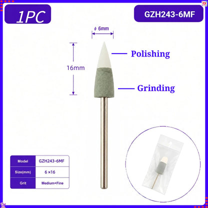 Dental Lab 2-in-1 Grinding Polishing Hand Tool for Pre-Sintered Zirconia Green State Zirconia Restoration Finishing Rotary Tool