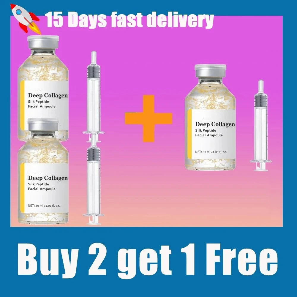 Collagen Peptide Anti-Aging Ampoule | Silk Protein Serum For Skin Tightening & Elasticity Boost
