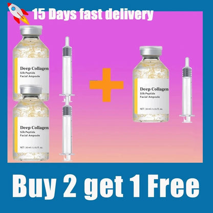 Collagen Peptide Anti-Aging Ampoule | Silk Protein Serum For Skin Tightening & Elasticity Boost