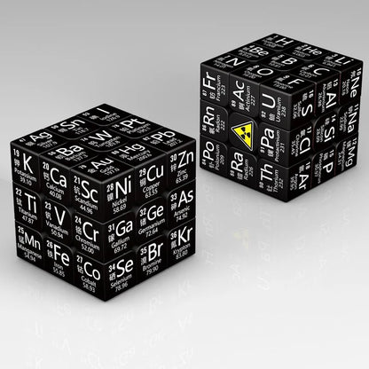 3x3x3 Magic Puzzle Cube Math Chemistry Element Physical Kids Puzzle Cube with Base Magico Cubo Children's Gifts Educational Toys