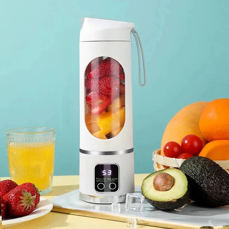 2026 NEWPortable Fruit Juicer 450ml Capacity 3 Gears USB Rechargeable Blender Ice Crusher for Shakes and Smoothies Juicer Cup