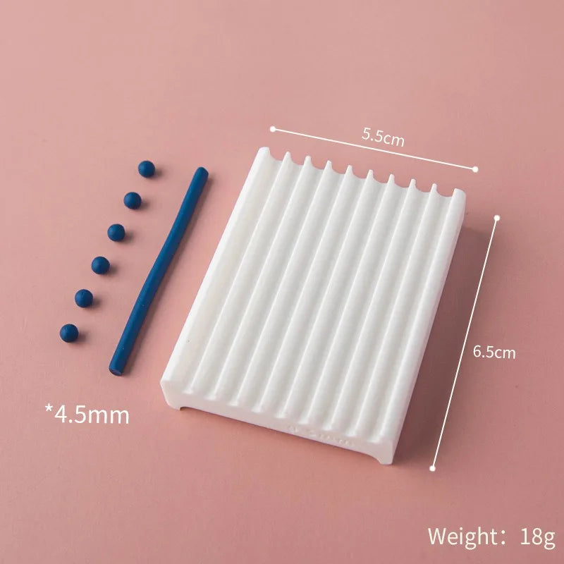 2-in-1 Rubbing Strip Soft Ball Mold Pottery Hand Rolling Shaping Maker for Clay Bead DIY Jewelry Earring Handmade Craft Supplies