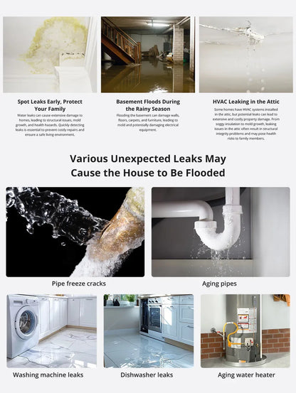 SONOFF SNZB-05P Water Leak Sensor With Detection Cable 5-Year Battery IP67 Waterproof Smart Alarms Works With Alexa Google Home