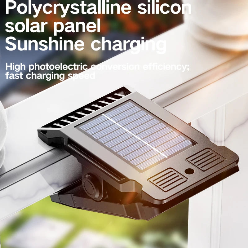 Solar powered courtyard lamp, household garden lighting, human body sensing multifunctional outdoor clip on lawn lamp