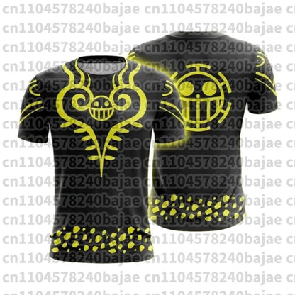 2026 New Arrivals Luffy cosplay T-shirt One Piece 3D printed Kids short-sleeved top Themed comic exhibition clothing