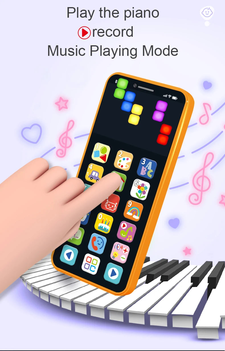 Children's Early Education Multimedia Tablet Color Screen USB Rechargeable Educational Toy with Music Features for Kids Learning