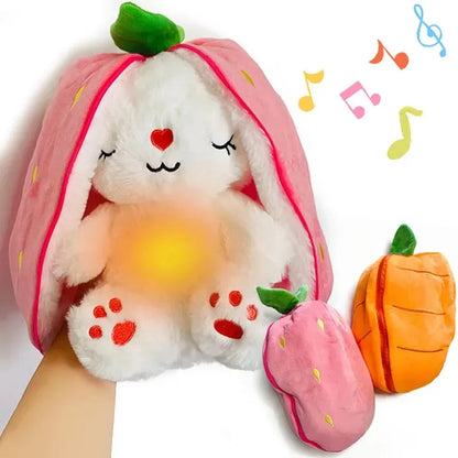 -Cute Music Luminous Breathing Doll with Motion Lights Plush Baby Sleeping Toys Bunny Soft Cartoon Plush Doll Early Childhood