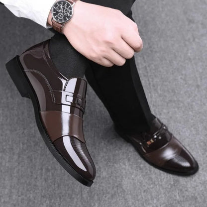 New Men's Leather Shoes Dress Casual Fashion Pointed Casual Shoes High-end Men's Business Leather Shoes