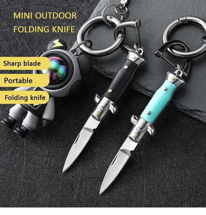 MiniPortable Folding Pocket Knife Multifunction EDC Keychain Pendant Camping Outdoor Survival Blade Cutter Opener Unpacking Tool