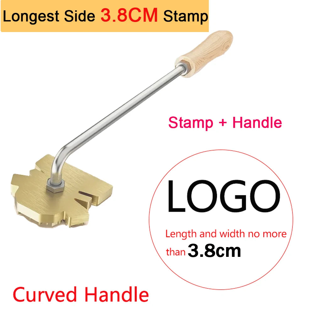 Custom Branding Iron Personalized LOGO Stamp for Woodworking Steak BBQ Leather Craft Brass Heating Tool DIY Steak Burger Wood