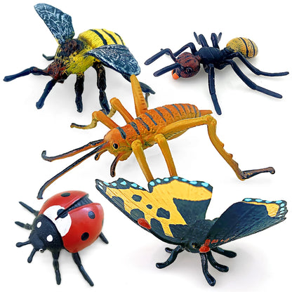 Tropics Insect Animals Model Butterfly Cricket Spider Bee Action Figures Mantis Figurine Miniature Educational Kids Toys Gift