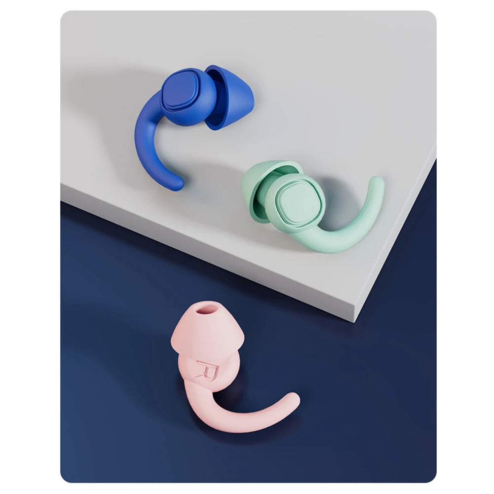 Soft Silicone Sleeping Ear Plugs Sound Insulation Ear Protection Earplugs Anti-Noise Plugs for Travel Silicone Noise Reduction