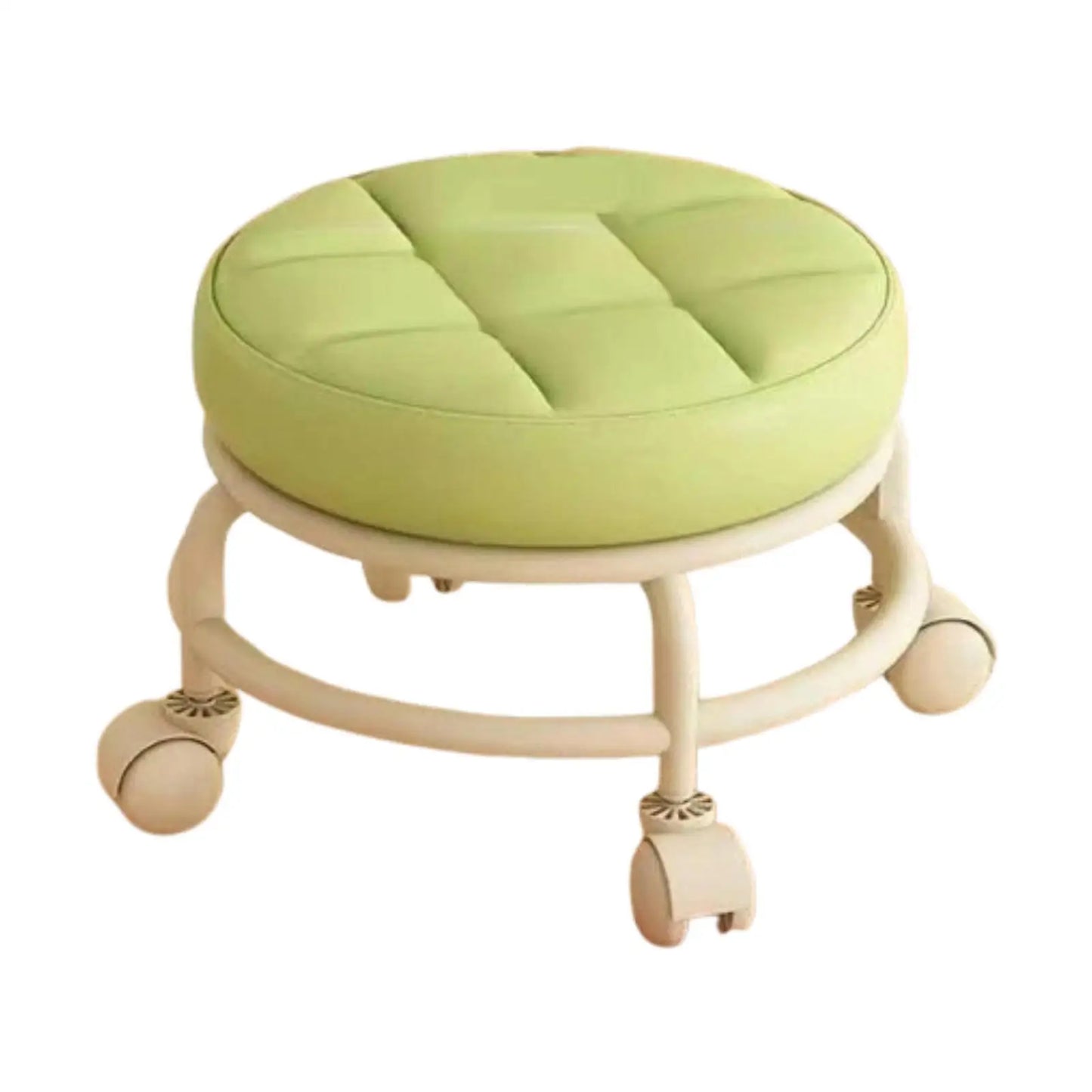Low Rolling Stool Roller Seat Adults Child Round Foot Rest Low Height with Wheel