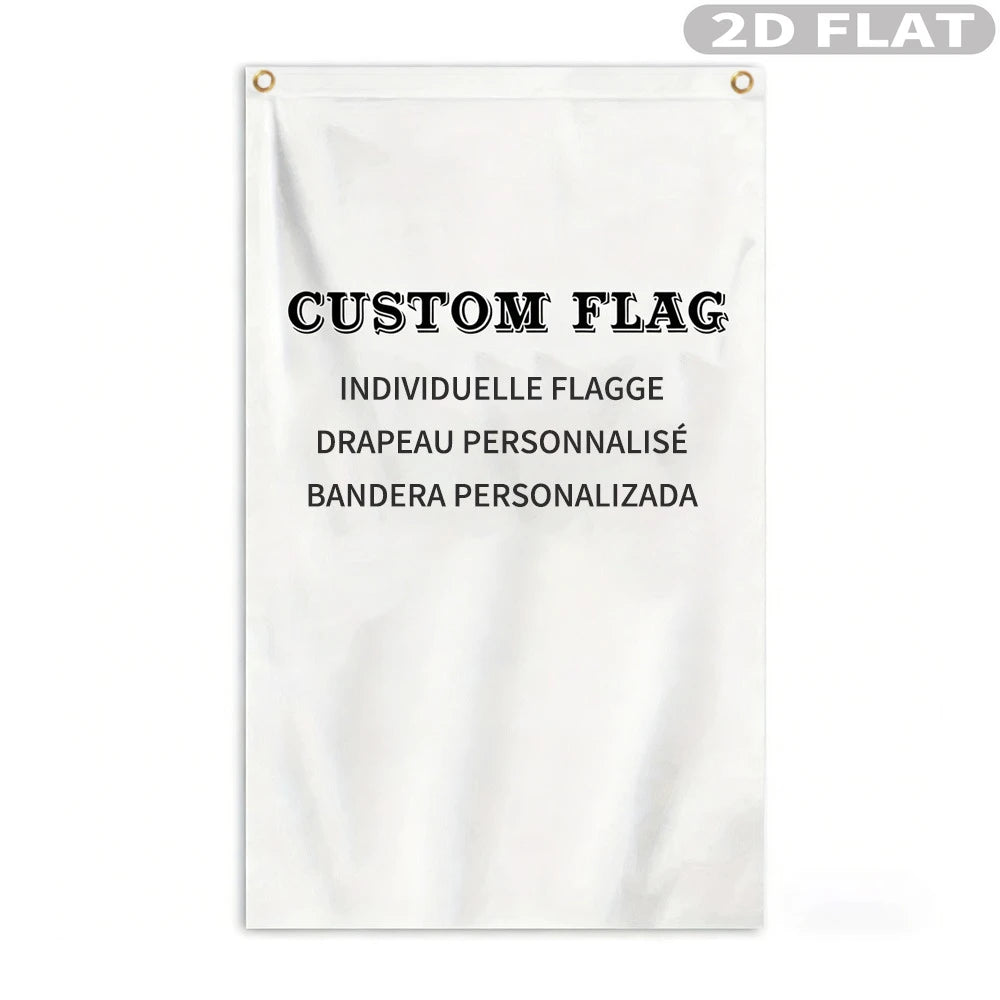 2D FLAT 1pc Custom Vertical Single-Sided Printing Flag, Flag with 2 Grommets, Suitable for Outdoor Garden Yard Outdoor Using