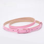 Children Candy Color Belts 1.2cm Super-thin PU Waistbands Simple Solid Color Casual Belts Girl Apparel Accessories