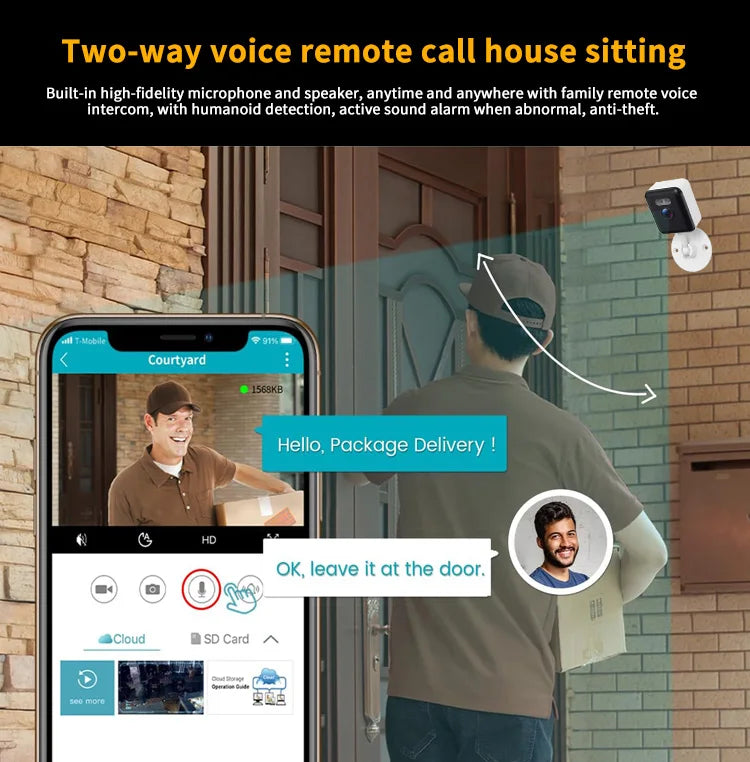 5MP Mini Cube Camera 2.4G Wifi Indoor Security IP Cam with Two Way Audio 2K Human Detection Smart Home Baby Monitor Tuya