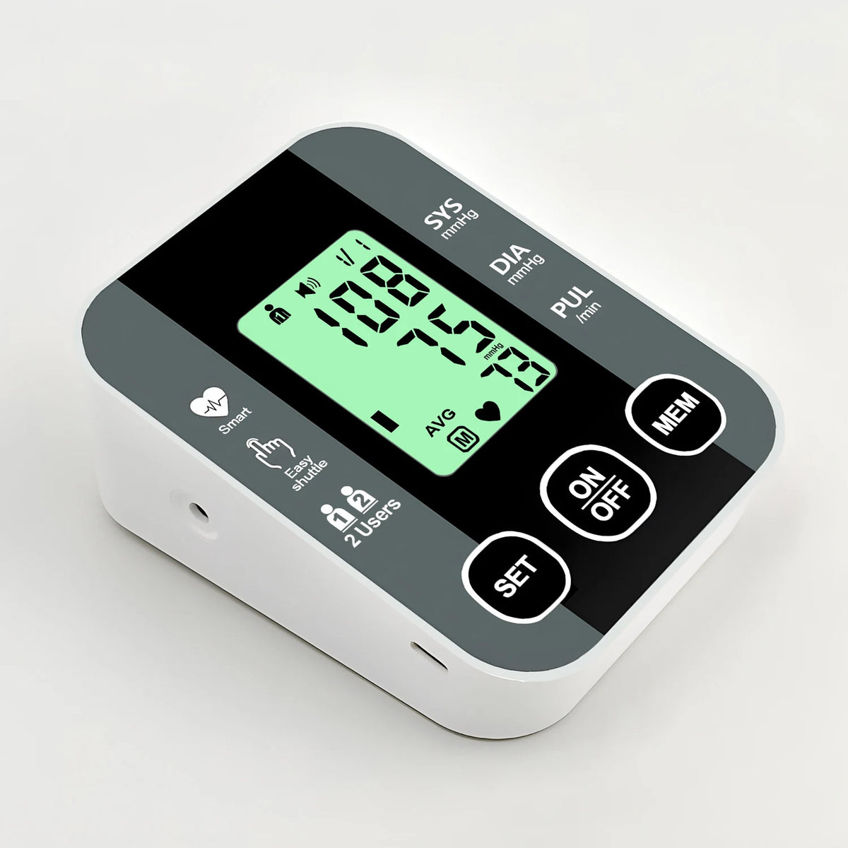 Digital Upper Arm Blood Pressure Monitor Bp Meter Machine Health Heart Rate Monitor Automatic Sphygmomanometer With LCD Display