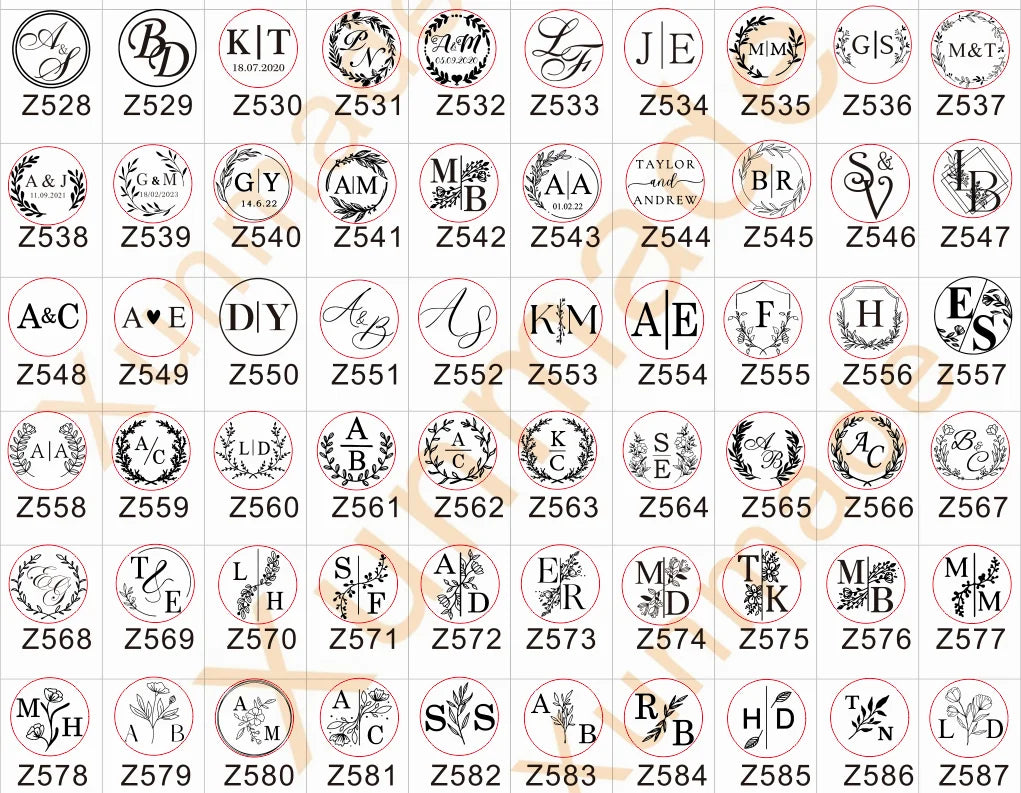 Custom Stamps Wedding Initials Stamp Wax Seals Stamps Customize Your Own Logo Gift Stamps Replaceable Handles Invitation Stamps