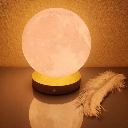 10cm Moon Lamp LED Night Light Wire Stand Starry Lamp Bedroom Decor Night Lights Kids Birthday Gift Moon Lamp Bedside Lighting