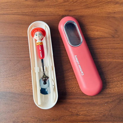 Toy Story 5 Spoon Fork Cutlery Set Woody Buzz Lightyear Jessie Forky Alien Cartoon Character Birthday Christmas Gift For Fans