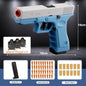 G17 Shell Throwing EVA Safety Soft Bullet Toy Gun with Blowback for Outdoor Continuous Firing Shooting Game Christmas Gift