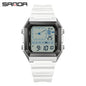 SANDA 6307 Casual Men's LED Electronic Watch Waterproof Sports Alarm Clock Multi functional Student Fashion Electronic Watch