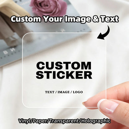 1/48/120/192PCS Custom Stickers Personalized Waterproof Self Adhesive Labels Custom Logo Text Image Vinyl Decals for Any Use
