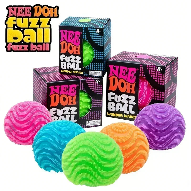 NeeDoh Fuzz Ball Blind Box Series Squishy Ornament Stress Relief Toys Suitable For People Under Pressure Fun Soft Stress Ball