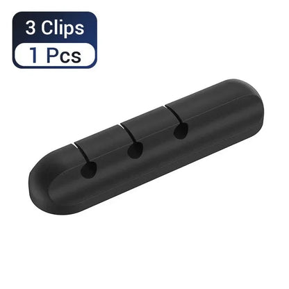 Silikonowy Organizer Kabli USB Nawijacz do kabli USB Klipsy do zarządzania porządkiem na biurku Uchwyt na kabel do akcesoriów do myszy i słuchawek