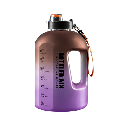 Extra Large Capacity Water Bottle Gradient Color Time Marker Designed Cup