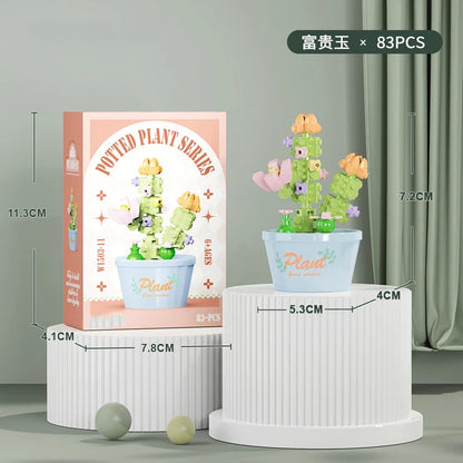 Bouquet Flower Mini Diy Building Block Toys for Children Bricks Blocks for Adults Constructor Micro Bricks Construction Set Gift